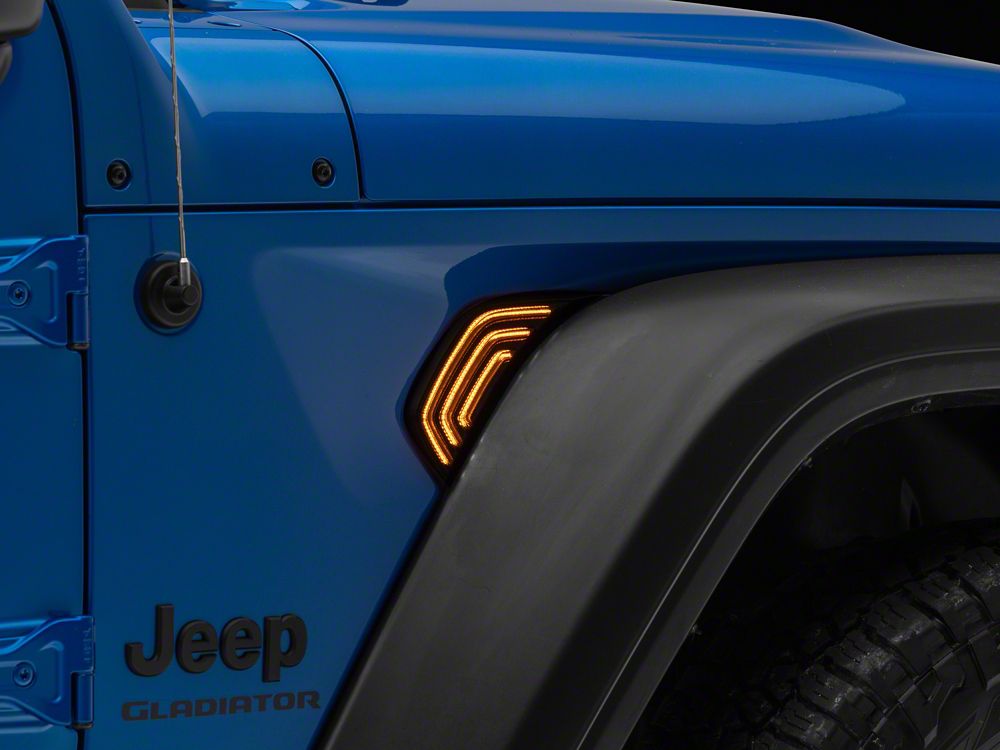 Raxiom Axial Series LED Fender Vent Sidemarker; Smoked (20-25 Jeep Gladiator JT)