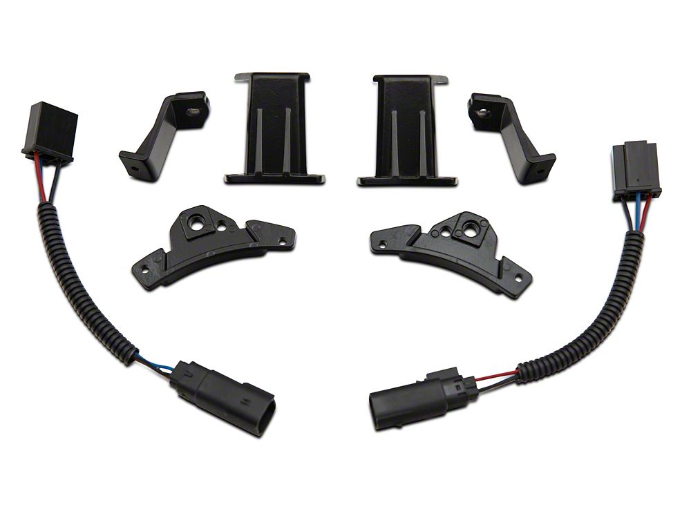 Raxiom 7-Inch Headlight Retro-Fit Kit with Harness; Black Housing; Clear Lens (20-25 Jeep Gladiator JT)