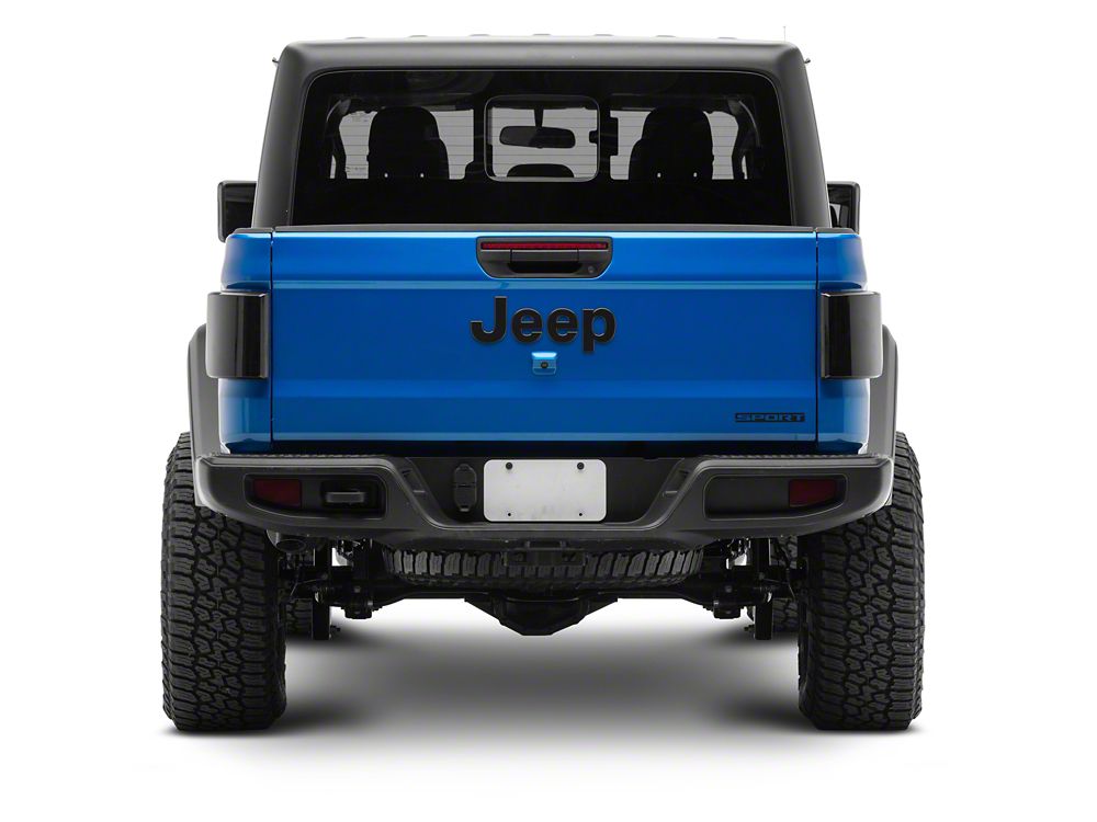Raxiom Low Profile LED Tail Lights; Black Housing; Smoked Lens (20-25 Jeep Gladiator JT w/ Factory Halogen Tail Lights & w/o Blind Spot Detection))