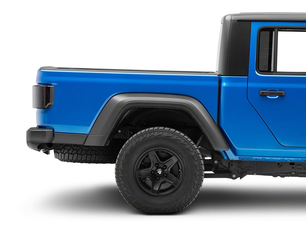 Raxiom Low Profile LED Tail Lights; Black Housing; Smoked Lens (20-25 Jeep Gladiator JT w/ Factory Halogen Tail Lights & w/o Blind Spot Detection))