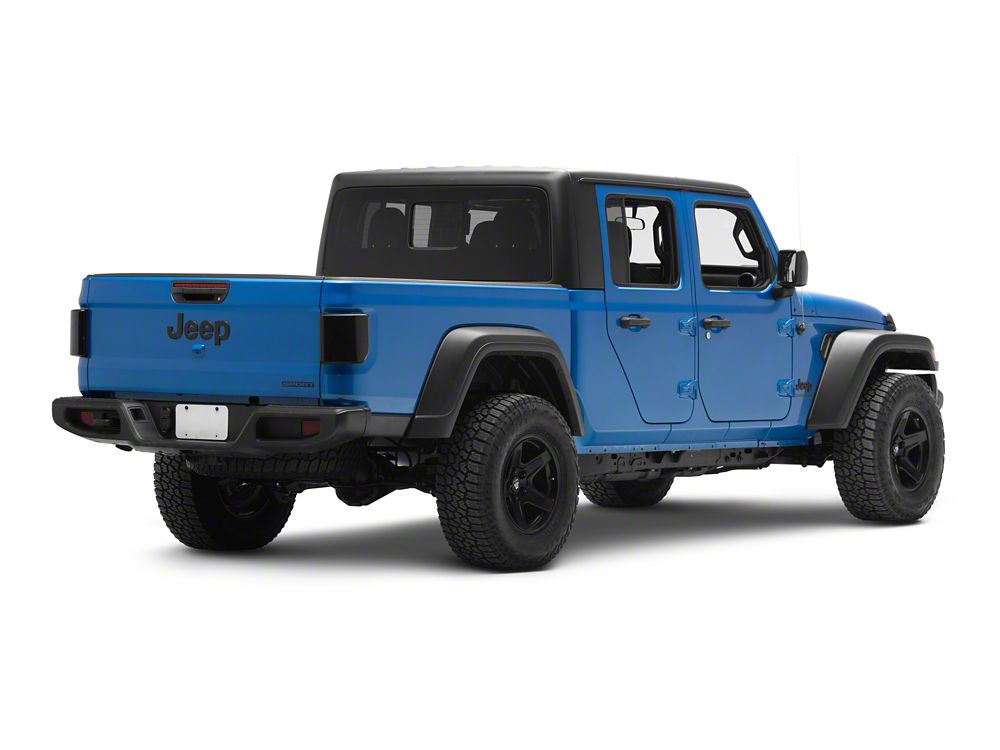 Raxiom Low Profile LED Tail Lights; Black Housing; Smoked Lens (20-25 Jeep Gladiator JT w/ Factory Halogen Tail Lights & w/o Blind Spot Detection))