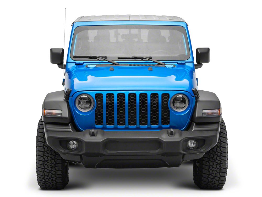 Raxiom 9-Inch LED Headlights with DRL and Turn Signals; Black Housing; Clear Lens (20-25 Jeep Gladiator JT)