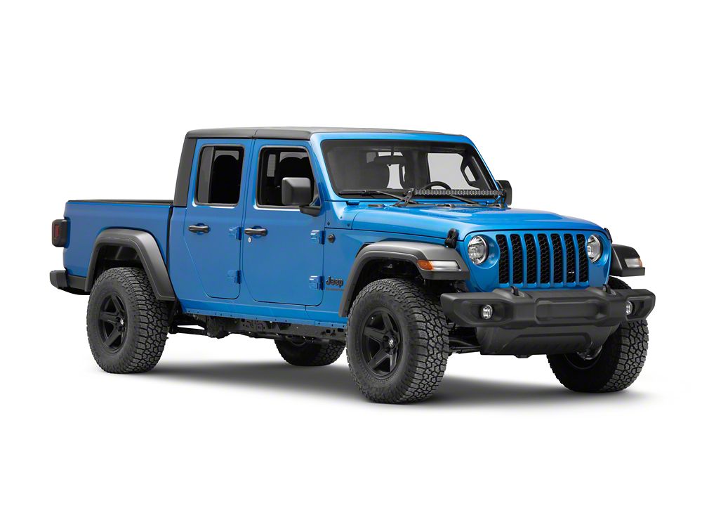 Raxiom Axial Series 30-Inch Single Row LED Light Bar with Hood Mounting Brackets (20-25 Jeep Gladiator JT)