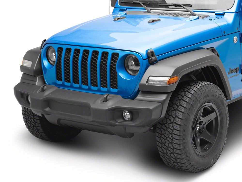Raxiom High Output LED Headlights with Angel Eye DRL; Black Housing; Clear Lens (20-25 Jeep Gladiator JT)
