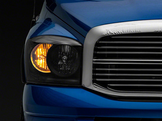Raxiom Axial Series Euro Headlights; Black Housing; Clear Lens (06-08 RAM 1500)