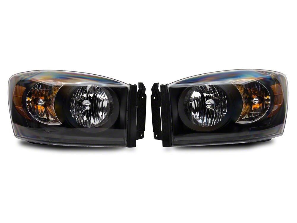 Raxiom Axial Series Euro Headlights; Black Housing; Clear Lens (06-08 RAM 1500)
