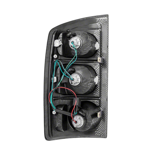 Raxiom Axial Series Tail Lights; Carbon Fiber Housing; Red/Clear Lens (02-05 RAM 1500)