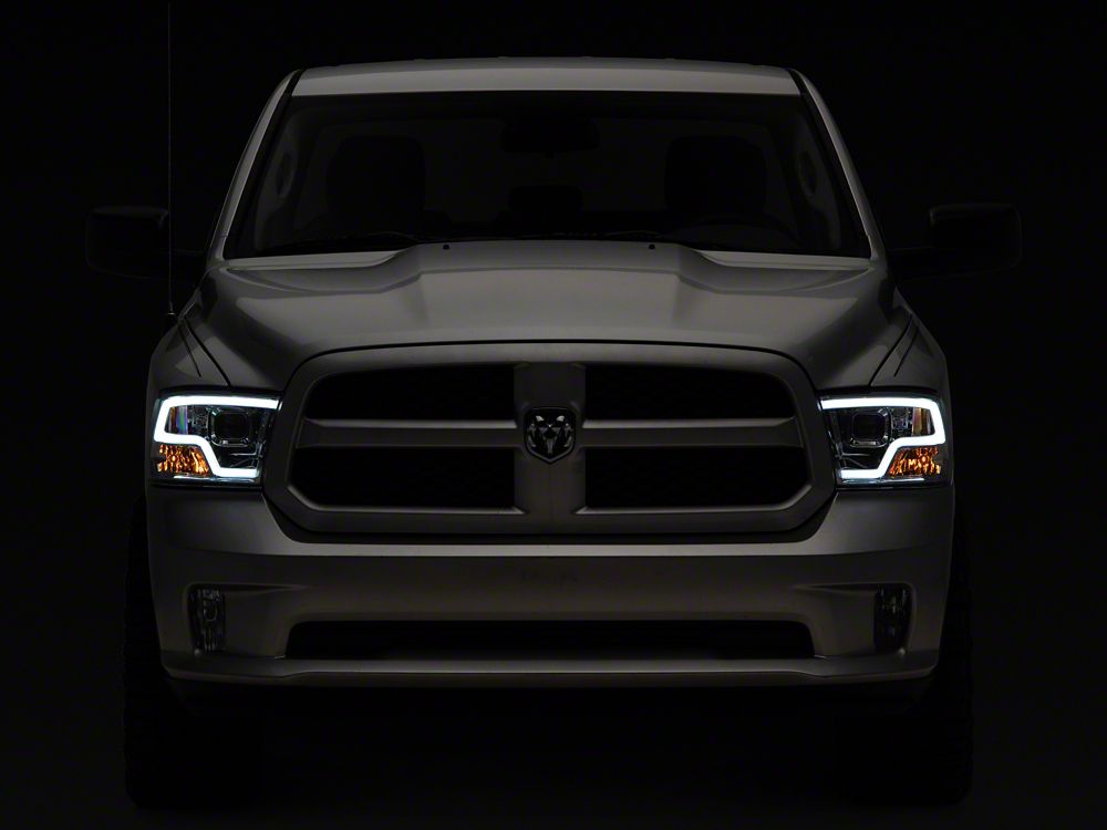 Raxiom LED Halo Headlights; Chrome Housing; Clear Lens (09-18 RAM 1500 w/ Factory Halogen Non-Projector Headlights)