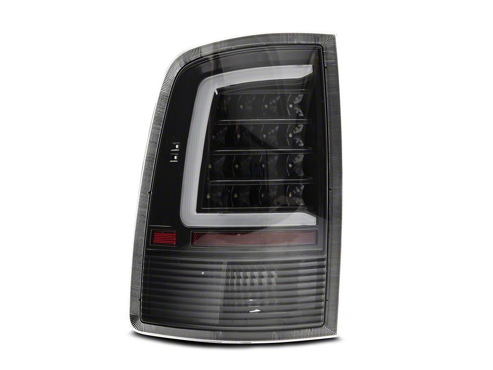 Raxiom Axial Series LED Tail Lights; Black Housing; Clear Lens (09-18 RAM 1500 w/ Factory Halogen Tail Lights)