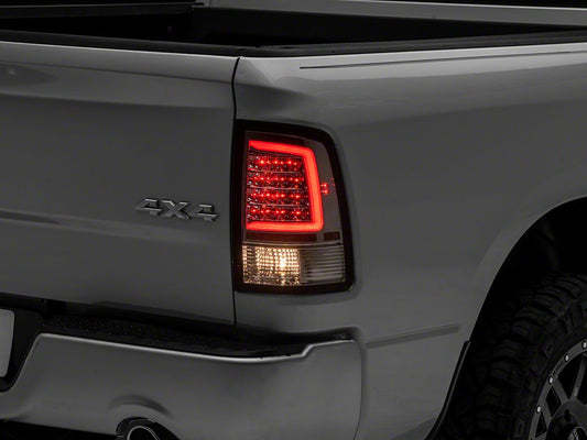 Raxiom Axial Series LED Tail Lights; Chrome Housing; Clear Lens (09-18 RAM 1500 w/ Factory Halogen Tail Lights)