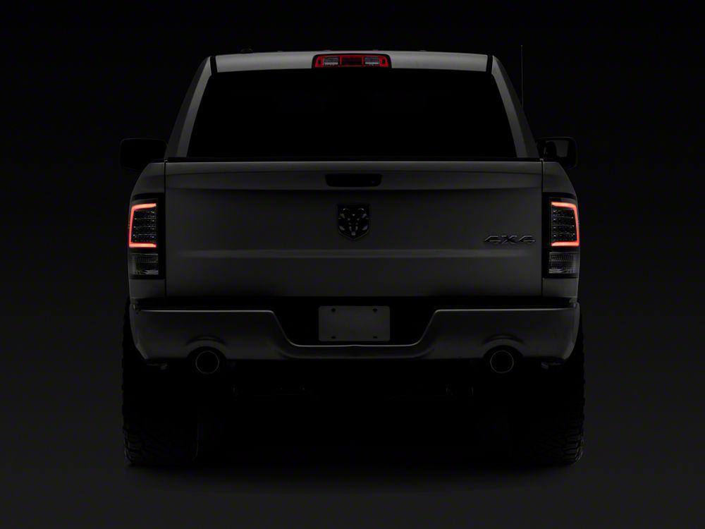 Raxiom Axial Series LED Tail Lights; Chrome Housing; Clear Lens (09-18 RAM 1500 w/ Factory Halogen Tail Lights)
