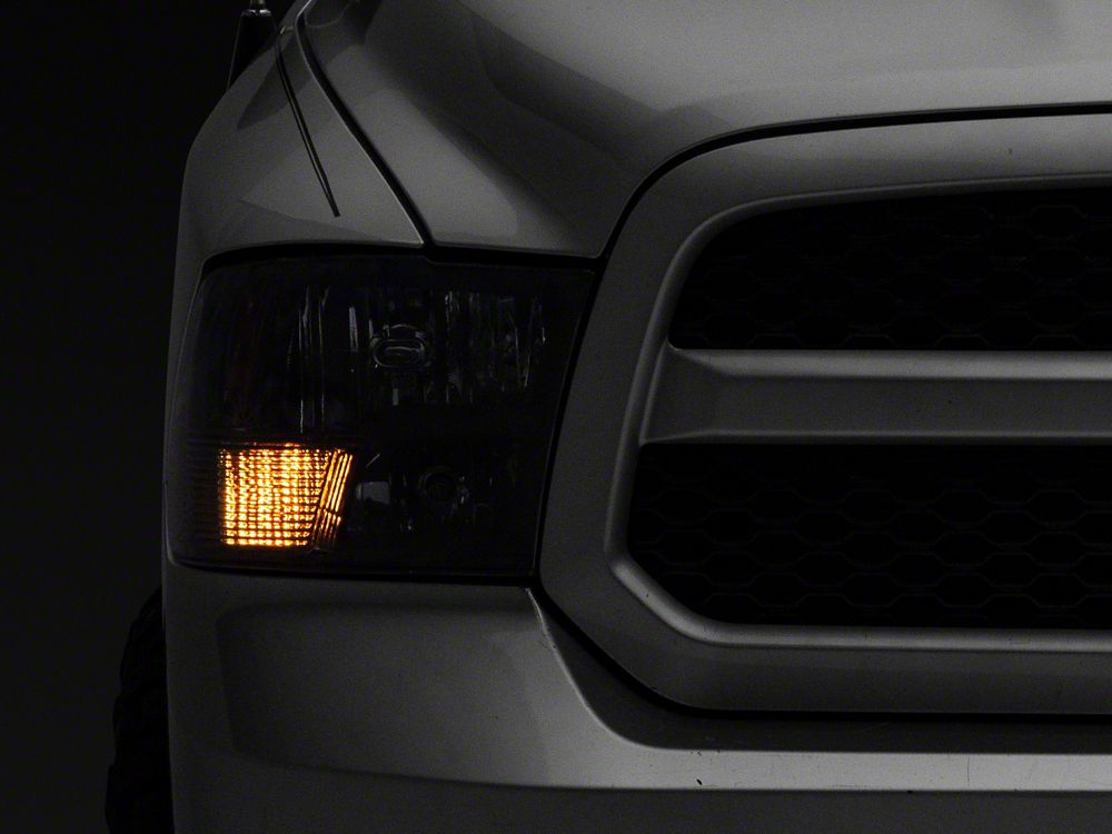 Raxiom Axial Series Euro Style Headlights with Dual Bulb; Black Housing; Clear Lens (09-18 RAM 1500 w/ Factory Halogen Non-Projector Headlights)