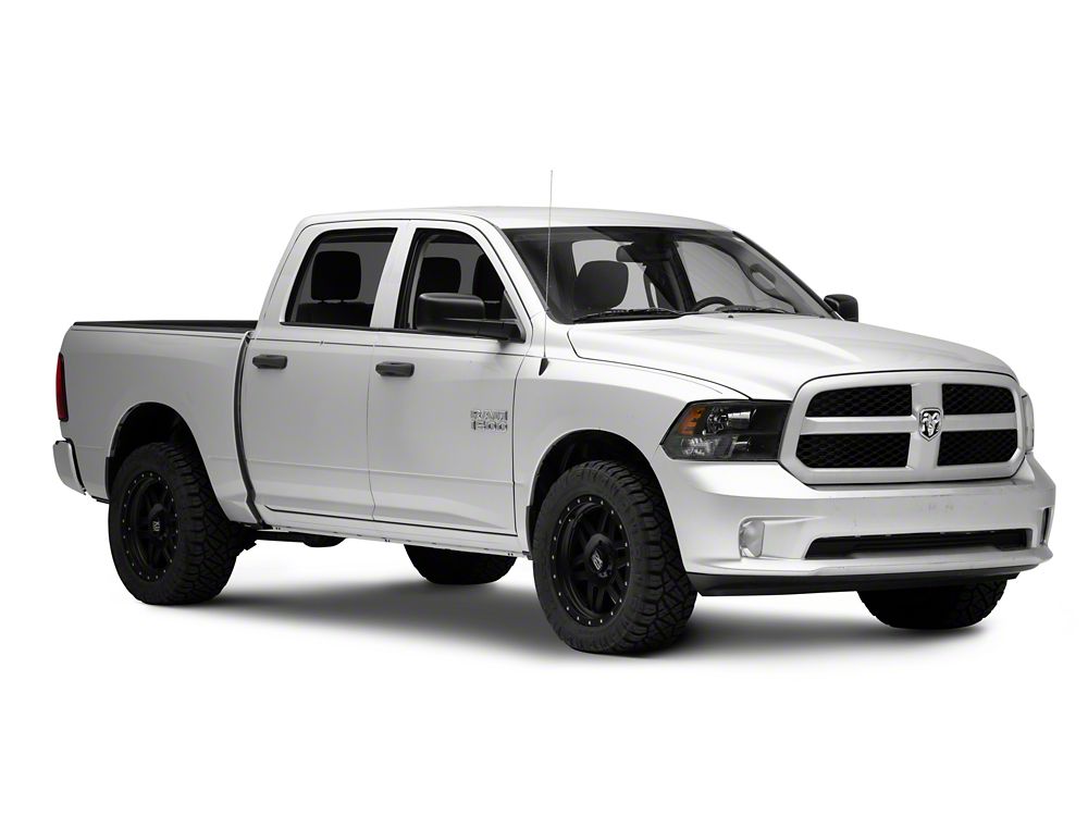 Raxiom Axial Series Euro Style Headlights with Dual Bulb; Black Housing; Clear Lens (09-18 RAM 1500 w/ Factory Halogen Non-Projector Headlights)