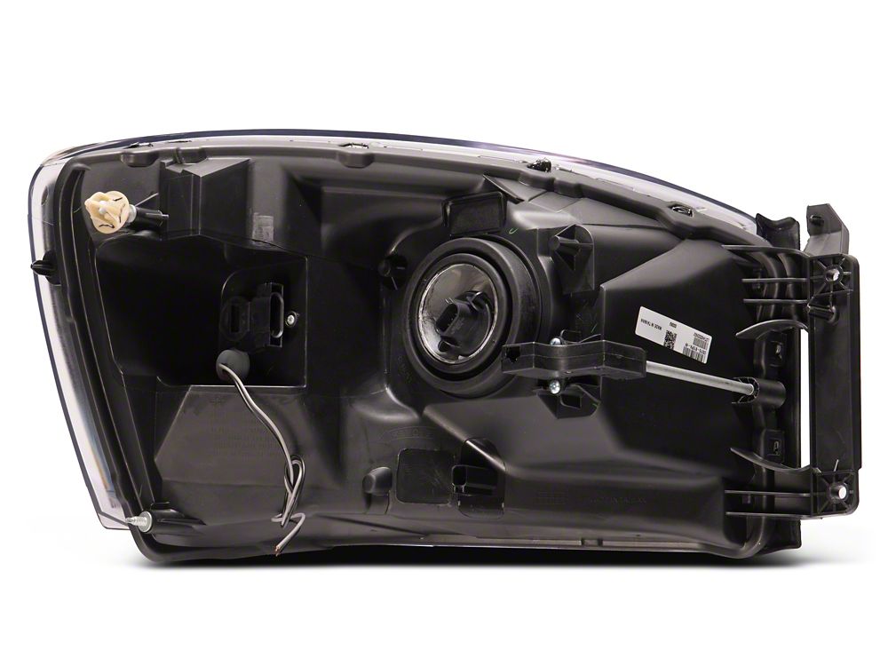 Raxiom Axial Series LED DRL Projector Headlights; Black Housing; Clear Lens (06-08 RAM 1500)