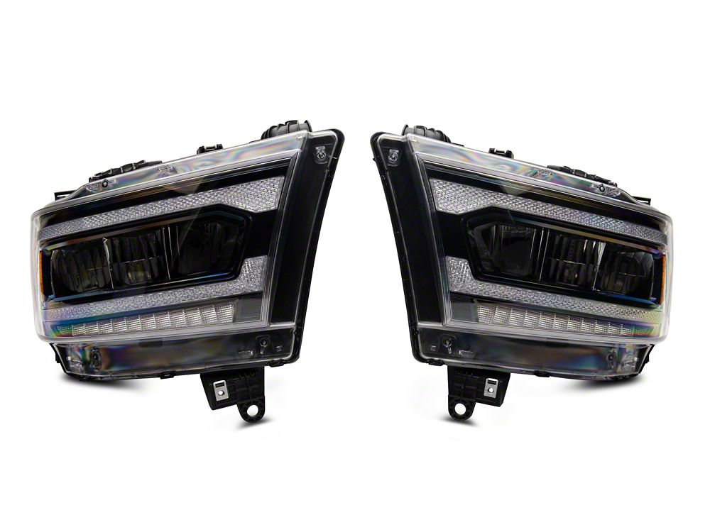 Raxiom LED Headlights; Black Housing; Clear Lens (19-24 RAM 1500 w/ Factory Halogen Headlights)