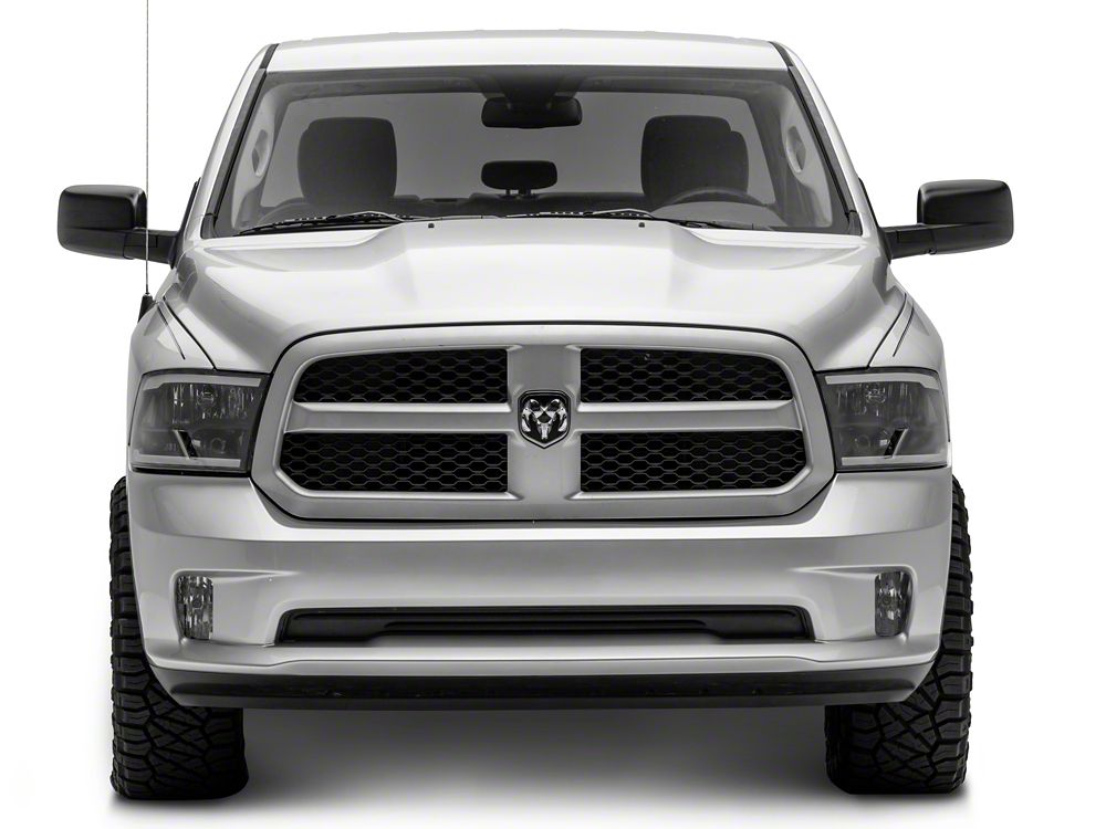 Raxiom Axial Series Headlights with LED Bar; Black Housing; Clear Lens (09-18 RAM 1500 w/ Factory Halogen Non-Projector Headlights)