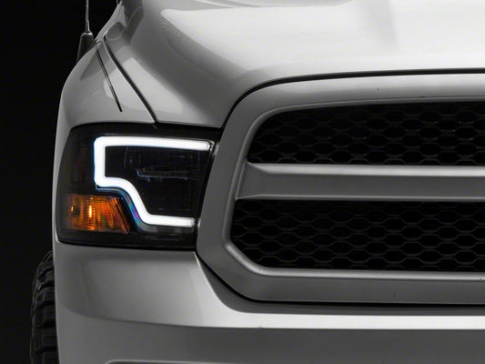 Raxiom Axial Series LED Headlights; Black Housing; Clear Lens (09-18 RAM 1500 w/ Factory Halogen Non-Projector Headlights)