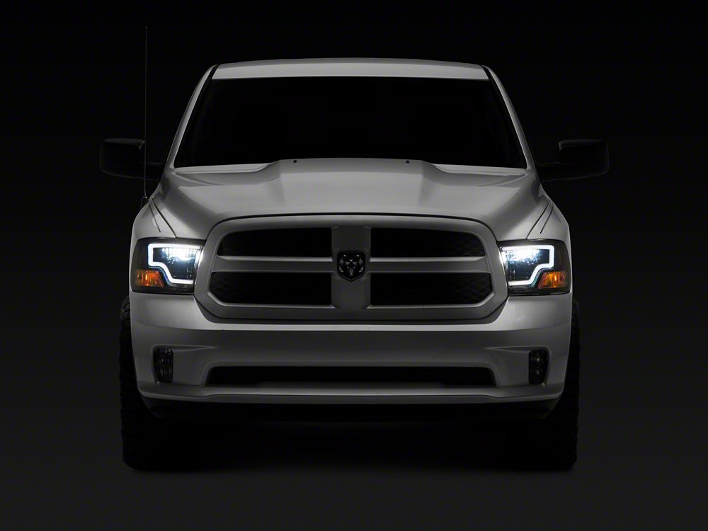 Raxiom Axial Series LED Headlights; Black Housing; Clear Lens (09-18 RAM 1500 w/ Factory Halogen Non-Projector Headlights)