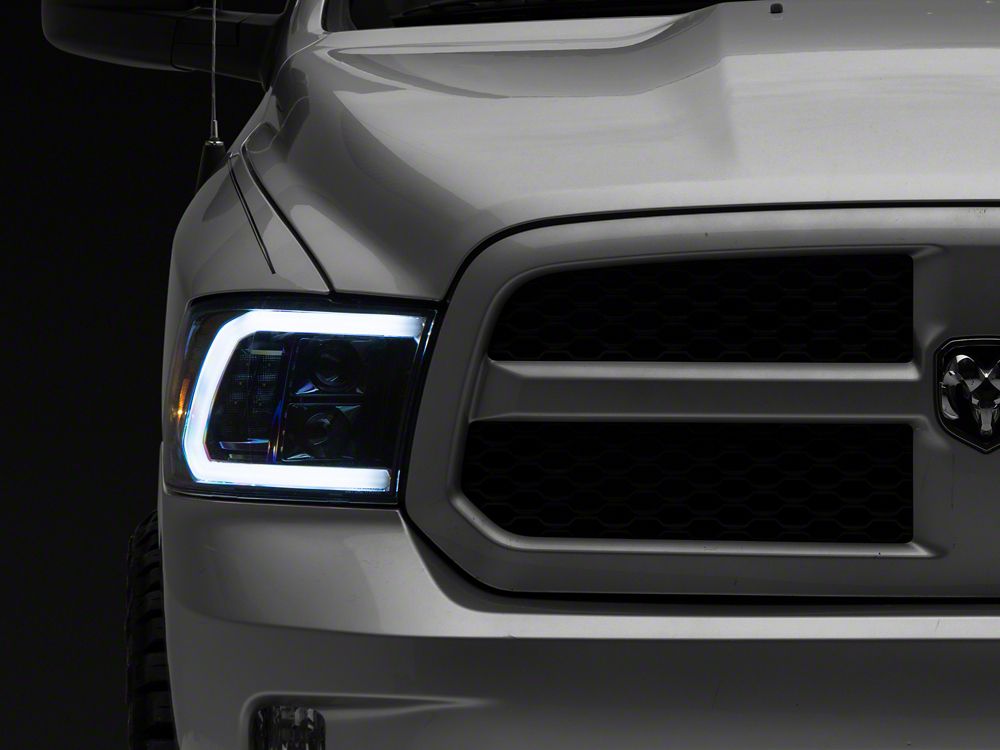 Raxiom LED Halo Surround Headlights; Black Housing; Clear Lens (09-18 RAM 1500)