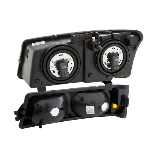 Raxiom Axial Series Euro Headlights; Black Housing; Clear Lens (03-06 Silverado 1500)