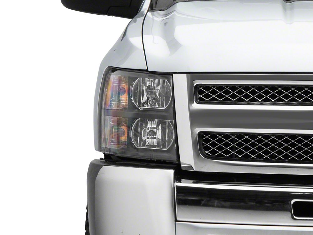 Raxiom Euro Headlights; Black Housing; Clear Lens (07-13 Silverado 1500)