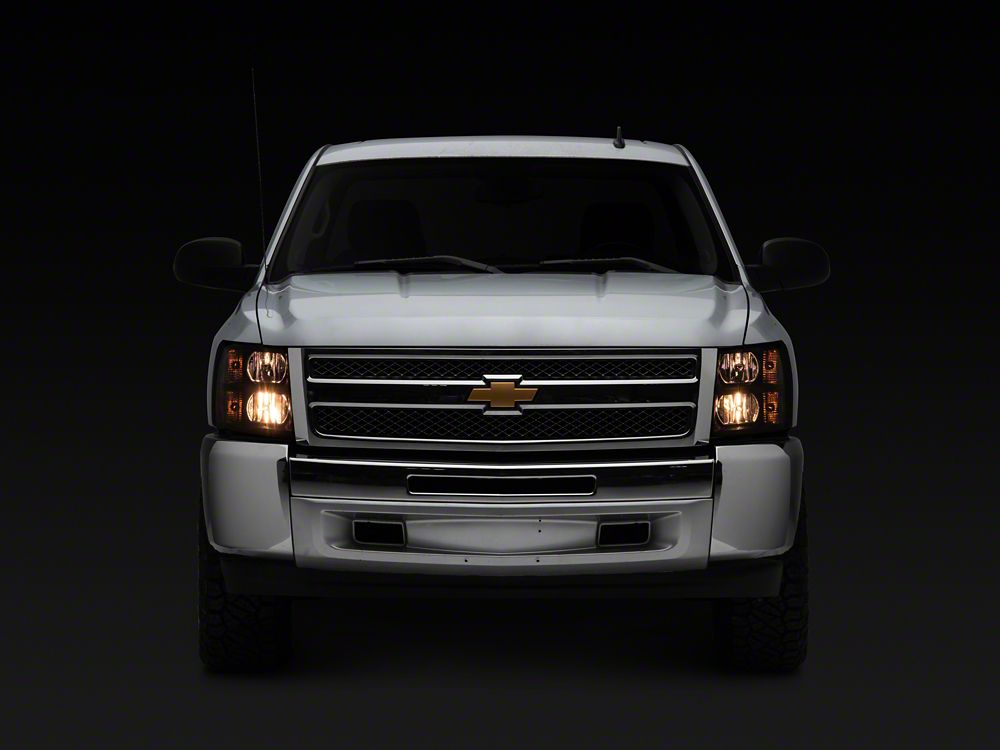 Raxiom Euro Headlights; Black Housing; Clear Lens (07-13 Silverado 1500)