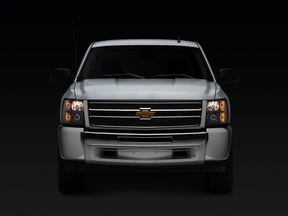 Raxiom Euro Headlights; Black Housing; Clear Lens (07-13 Silverado 1500)
