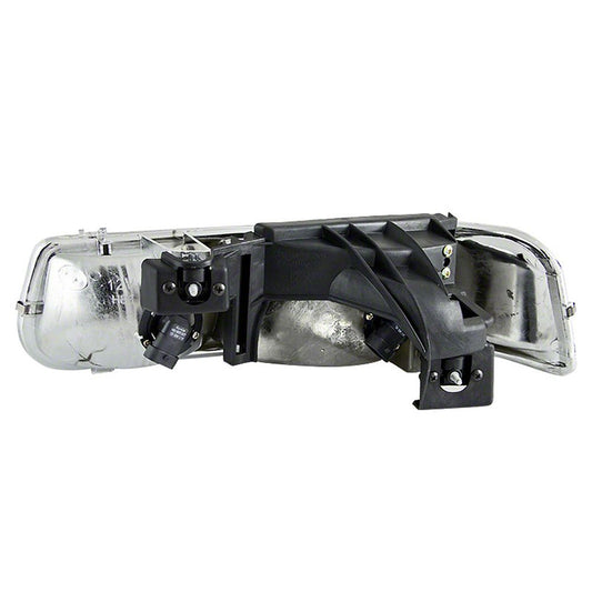 Raxiom Axial Series Euro Headlights; Black Housing; Clear Lens (99-02 Silverado 1500)