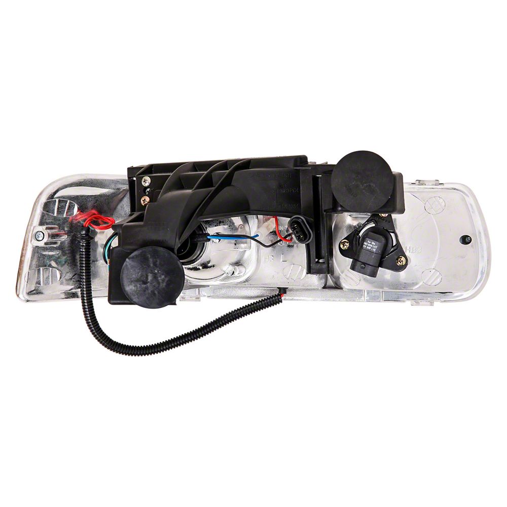 Raxiom LED Halo Projector Headlights; Black Housing; Clear Lens (99-02 Silverado 1500)
