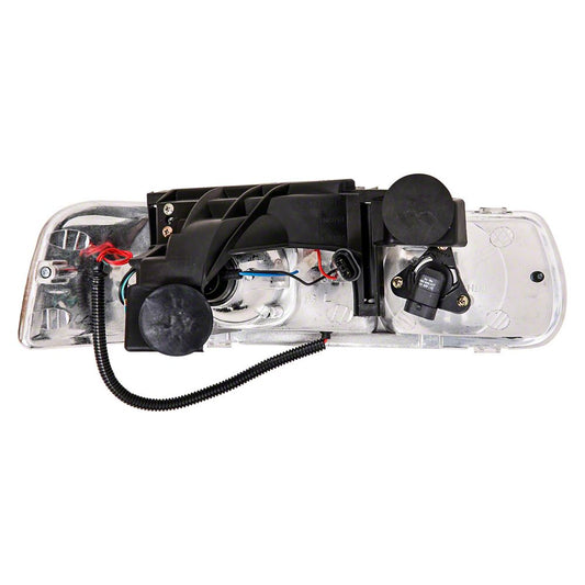 Raxiom LED Halo Projector Headlights; Black Housing; Clear Lens (99-02 Silverado 1500)