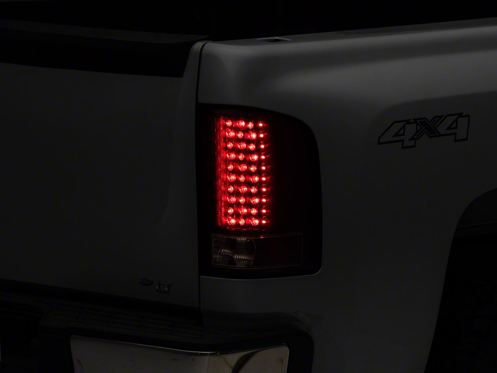 Raxiom LED Tail Lights; Black Housing; Clear Lens (07-13 Silverado 1500)
