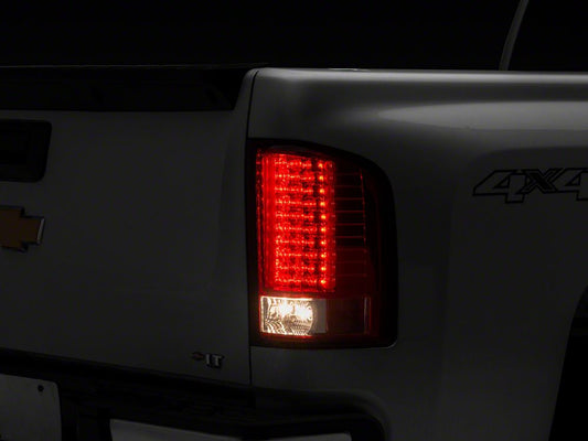 Raxiom LED Tail Lights; Chrome Housing; Red/Clear Lens (07-13 Silverado 1500)