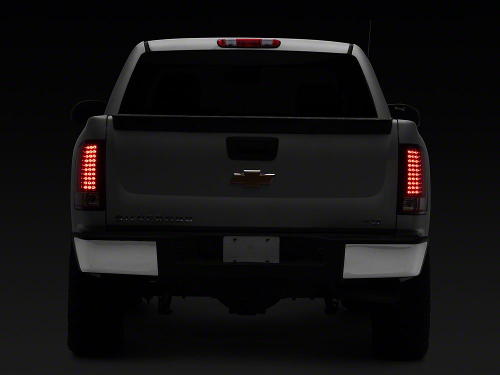 Raxiom LED Tail Lights; Chrome Housing; Red/Clear Lens (07-13 Silverado 1500)