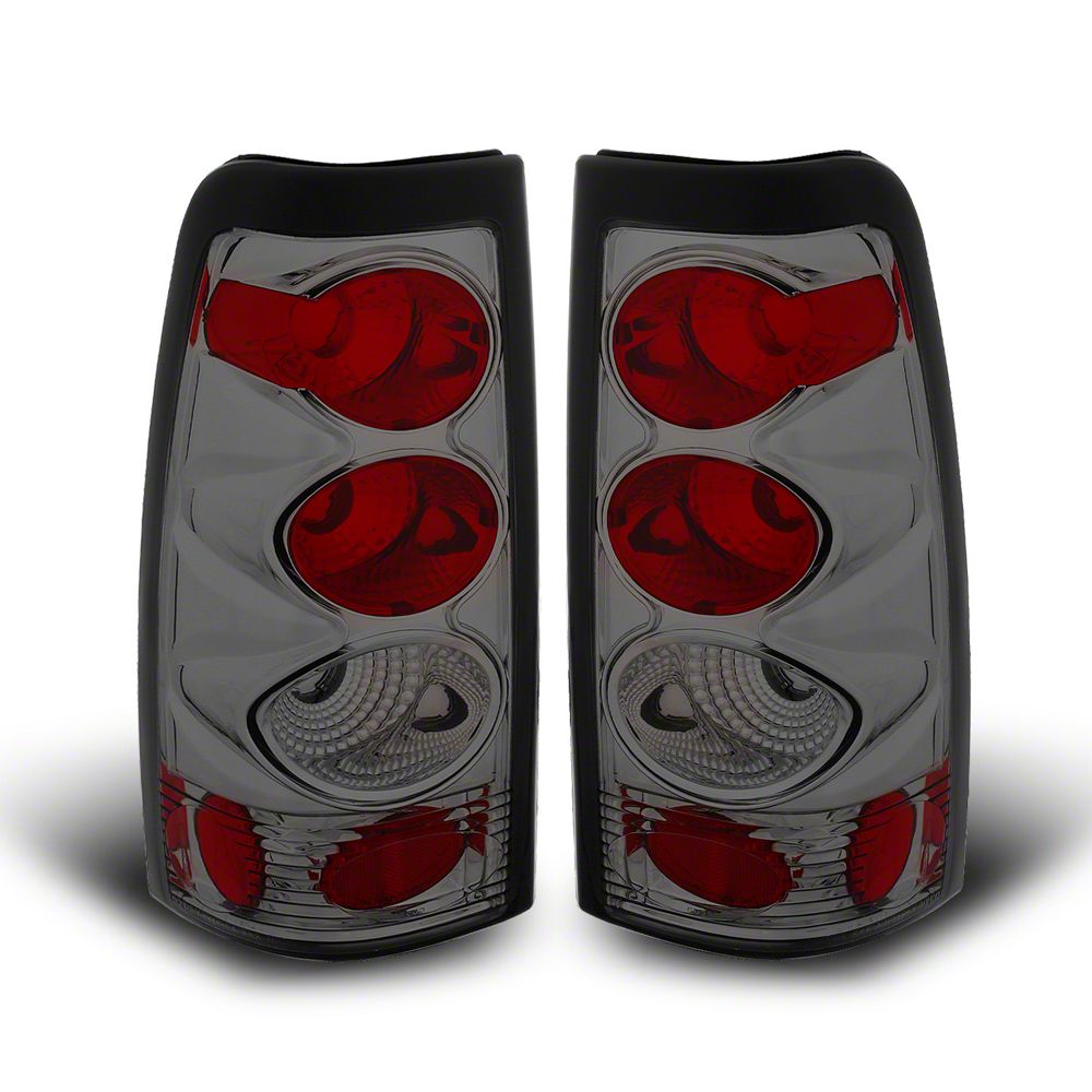 Raxiom Axial Series Tail Lights; Black Housing; Smoked Lens (99-02 Silverado 1500 Fleetside)