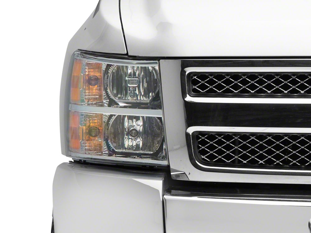 Raxiom Axial Series OEM Style Replacement Headlights; Chrome Housing; Clear Lens (07-13 Silverado 1500)