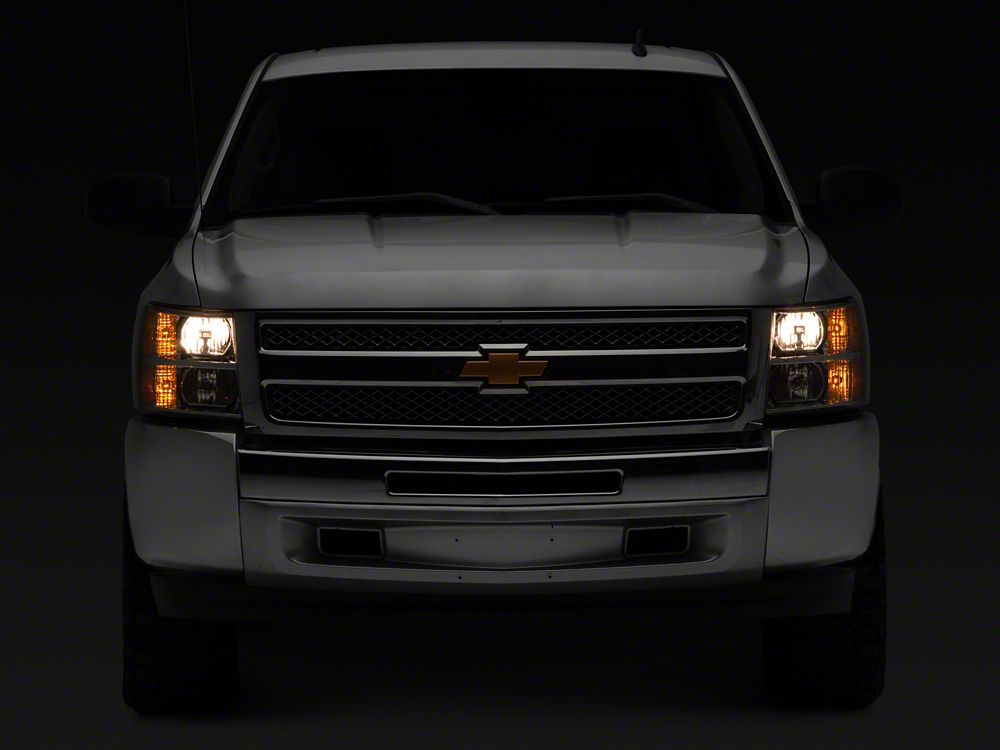 Raxiom Axial Series OEM Style Replacement Headlights; Chrome Housing; Clear Lens (07-13 Silverado 1500)