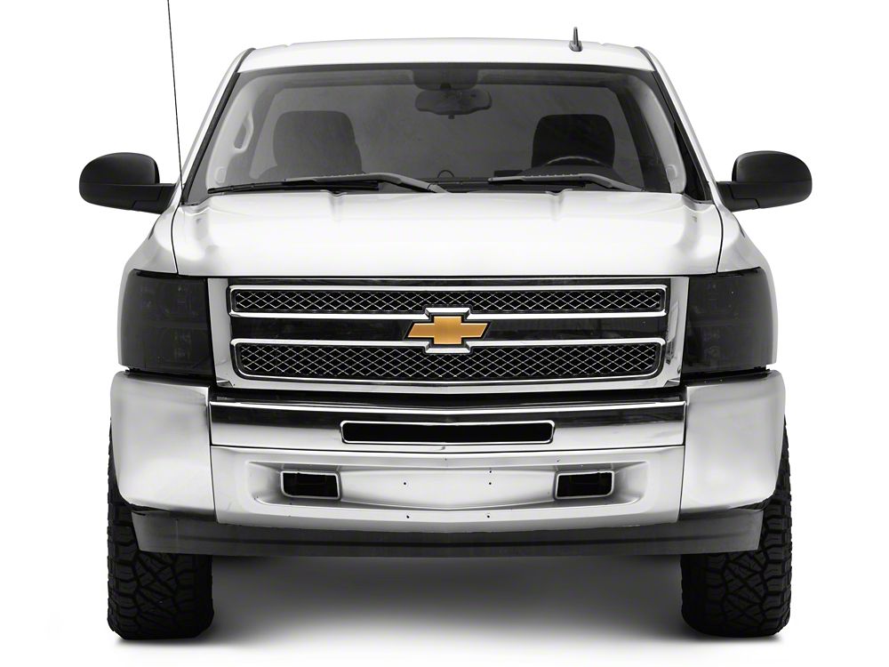 Raxiom Axial Series OEM Style Replacement Headlights; Chrome Housing; Smoked Lens (07-13 Silverado 1500)