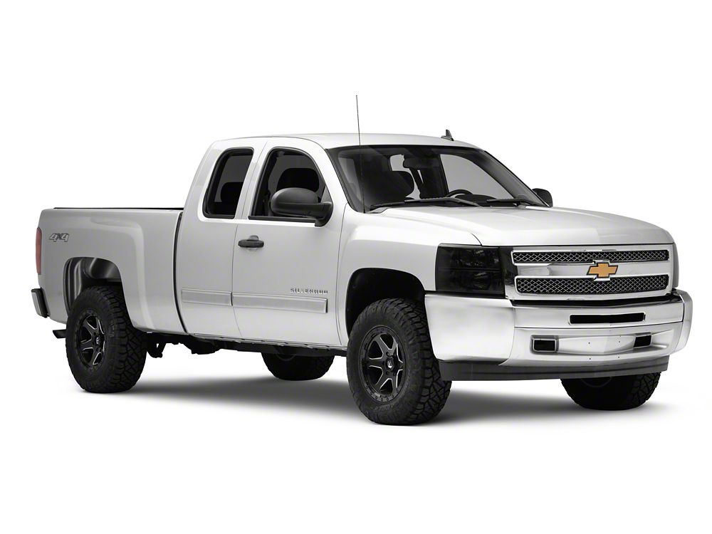 Raxiom Axial Series OEM Style Replacement Headlights; Chrome Housing; Smoked Lens (07-13 Silverado 1500)