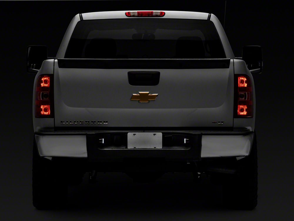 Raxiom Axial Series LED License Plate Lamps; Smoked (01-13 Silverado 1500)