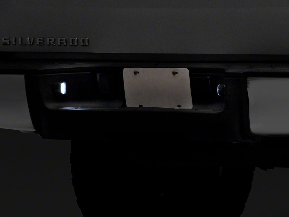 Raxiom Axial Series LED License Plate Lamps; Smoked (01-13 Silverado 1500)