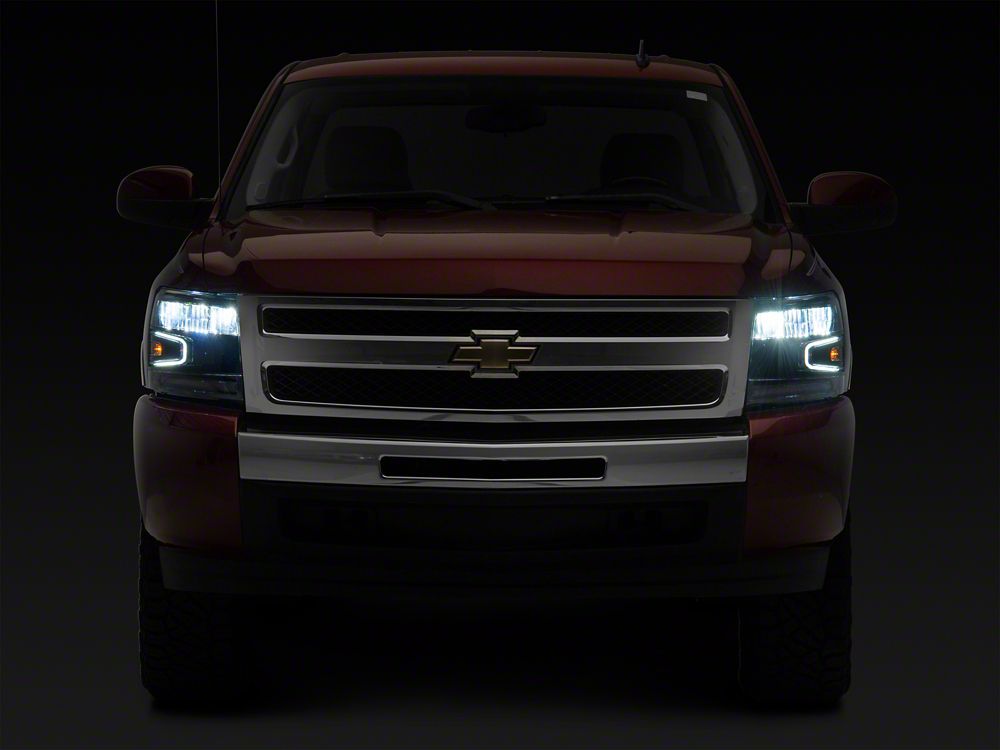 Raxiom LED Headlights; Black Housing; Clear Lens (07-13 Silverado 1500)