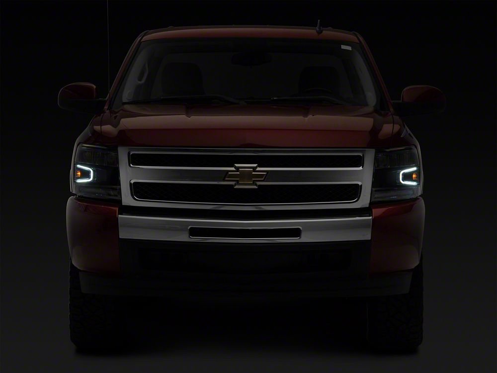 Raxiom LED Headlights; Black Housing; Clear Lens (07-13 Silverado 1500)
