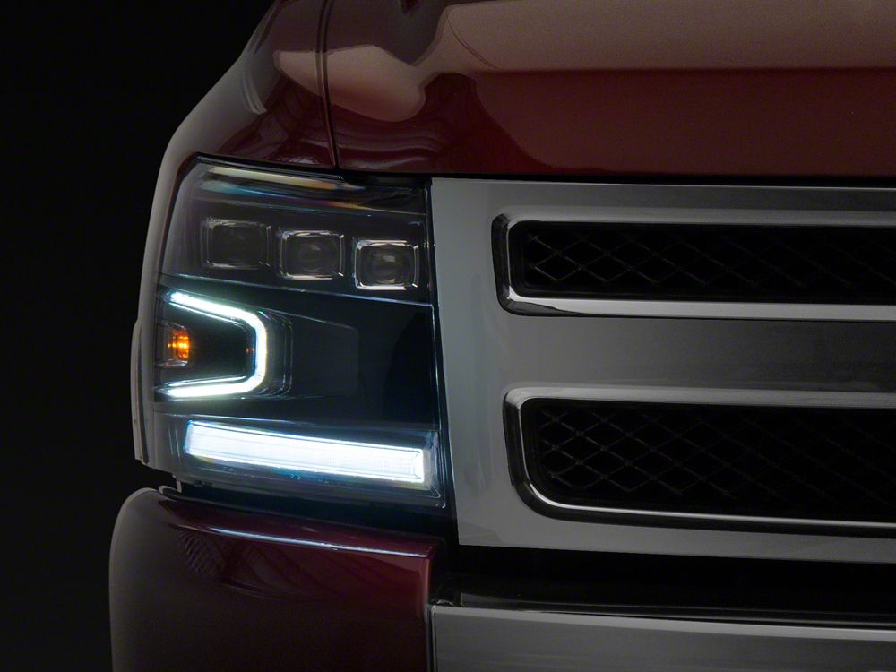 Raxiom LED Projector Headlights; Black Housing; Clear Lens (07-13 Silverado 1500)