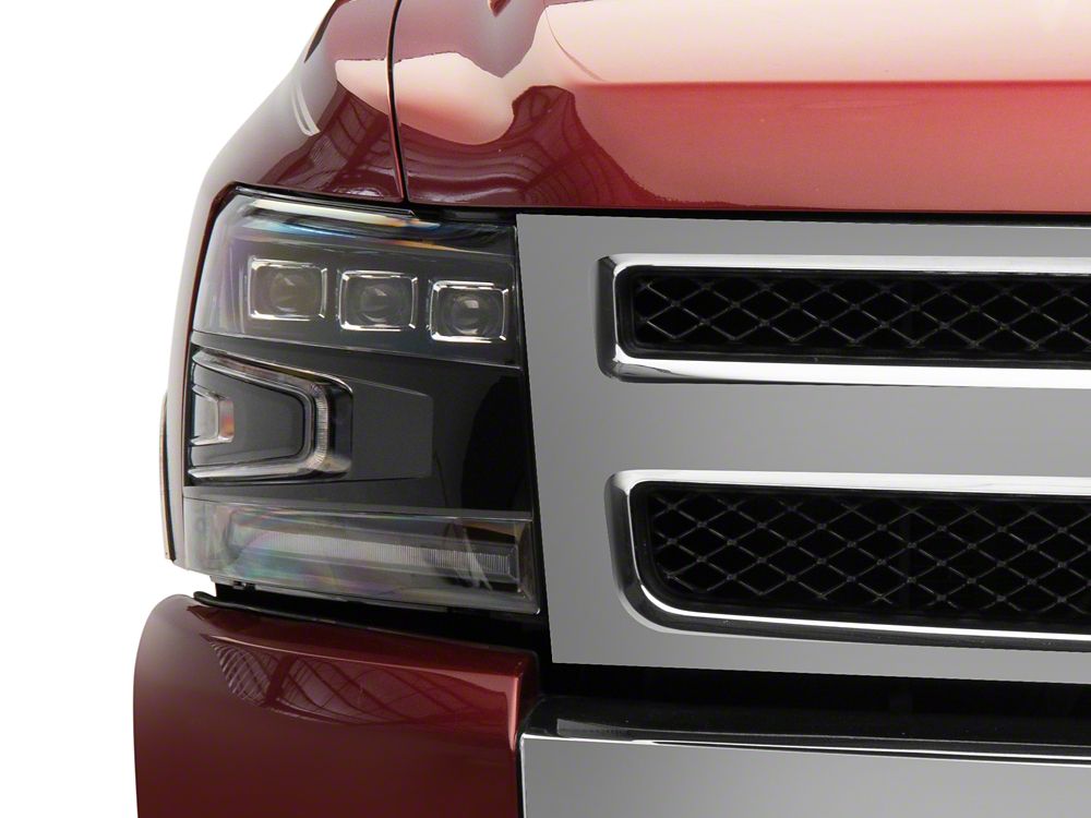 Raxiom LED Projector Headlights; Black Housing; Clear Lens (07-13 Silverado 1500)