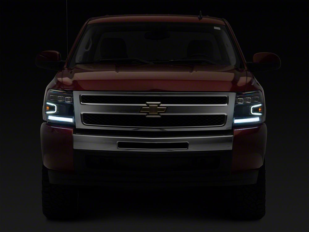 Raxiom LED Projector Headlights; Black Housing; Clear Lens (07-13 Silverado 1500)