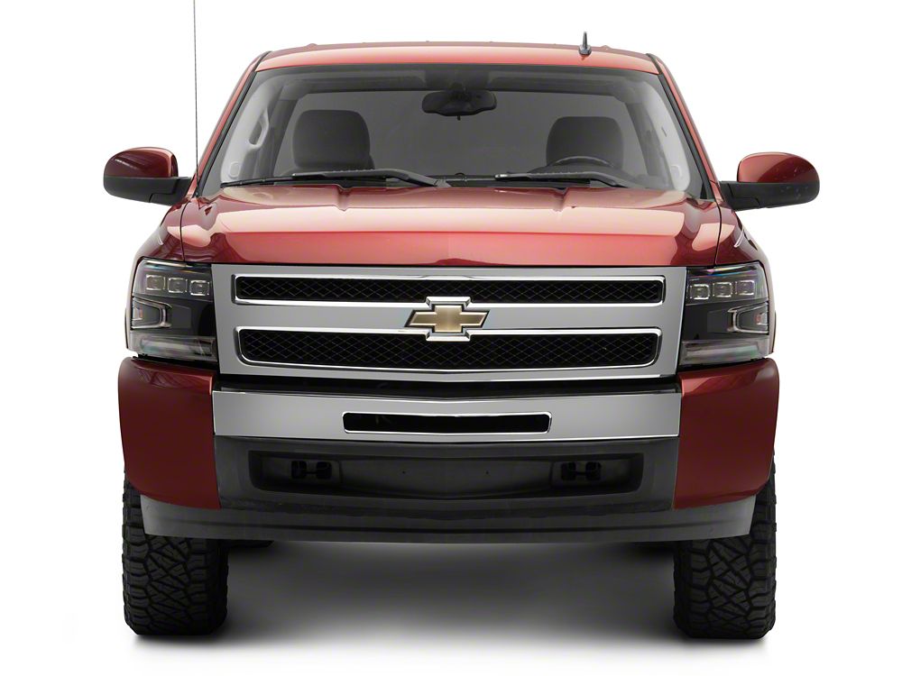 Raxiom LED Projector Headlights; Black Housing; Clear Lens (07-13 Silverado 1500)