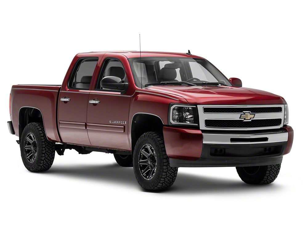 Raxiom Axial Series Headlights with LED Bar; Black Housing; Clear Lens (07-13 Silverado 1500)