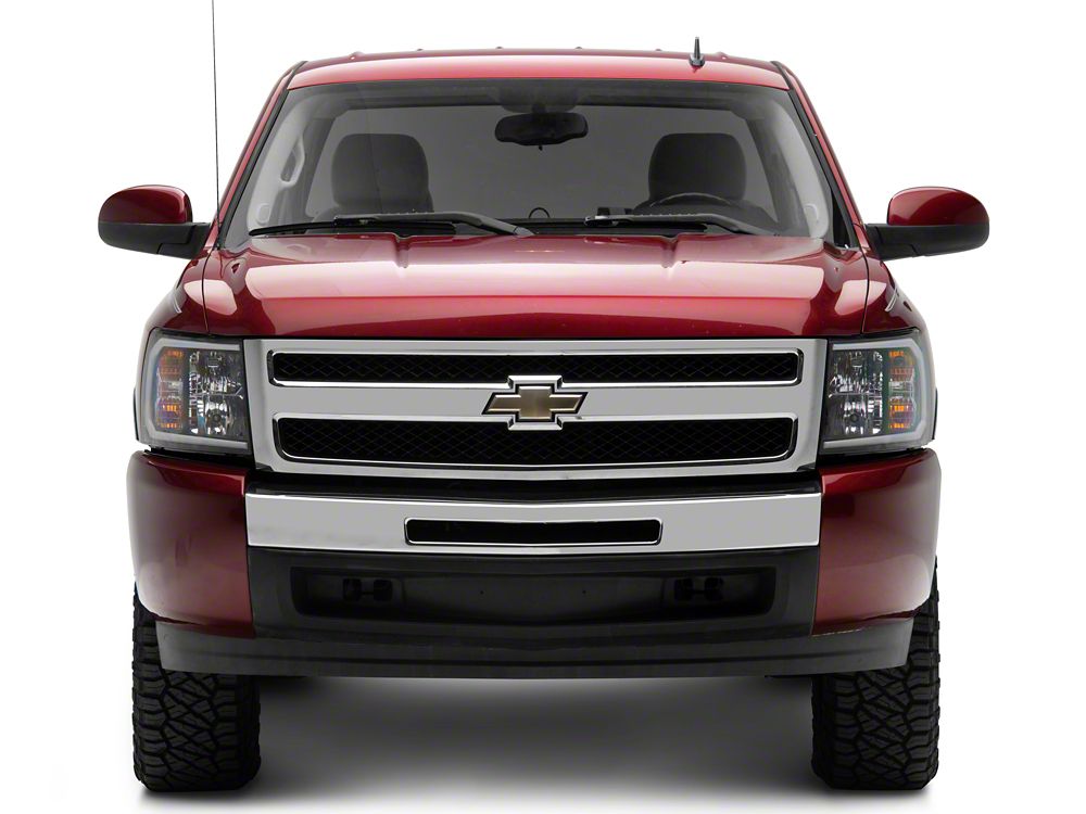 Raxiom Axial Series Headlights with Sequential LED Bar; Black Housing; Clear Lens (07-13 Silverado 1500)
