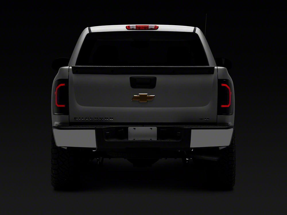 Raxiom Axial Series LED Tail Lights; Black Housing; Smoked Lens (07-13 Silverado 1500)