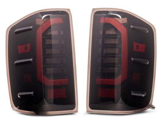 Raxiom Axial Series LED Tail Lights; Black Housing; Smoked Lens (16-18 Silverado 1500 w/ Factory Halogen Tail Lights)